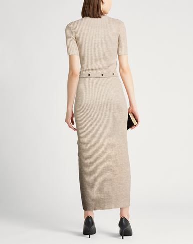 Woman Maxi dress Beige Size S Linen, Polyester