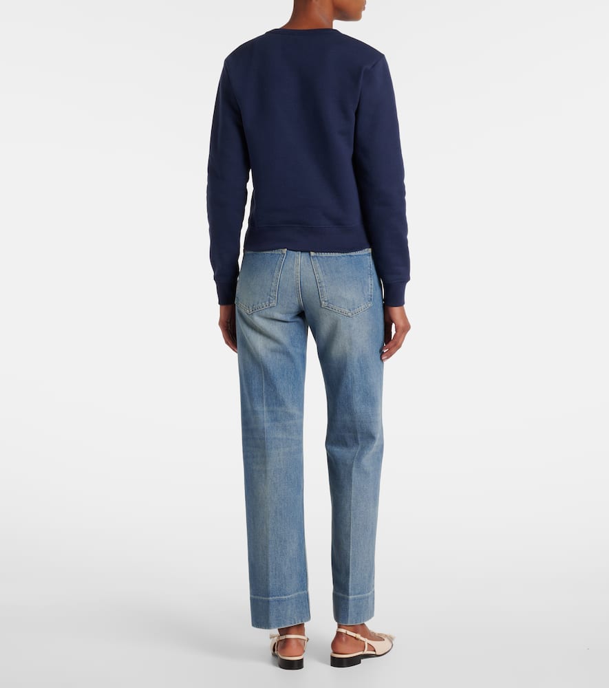 Embroidered cotton jersey sweatshirt