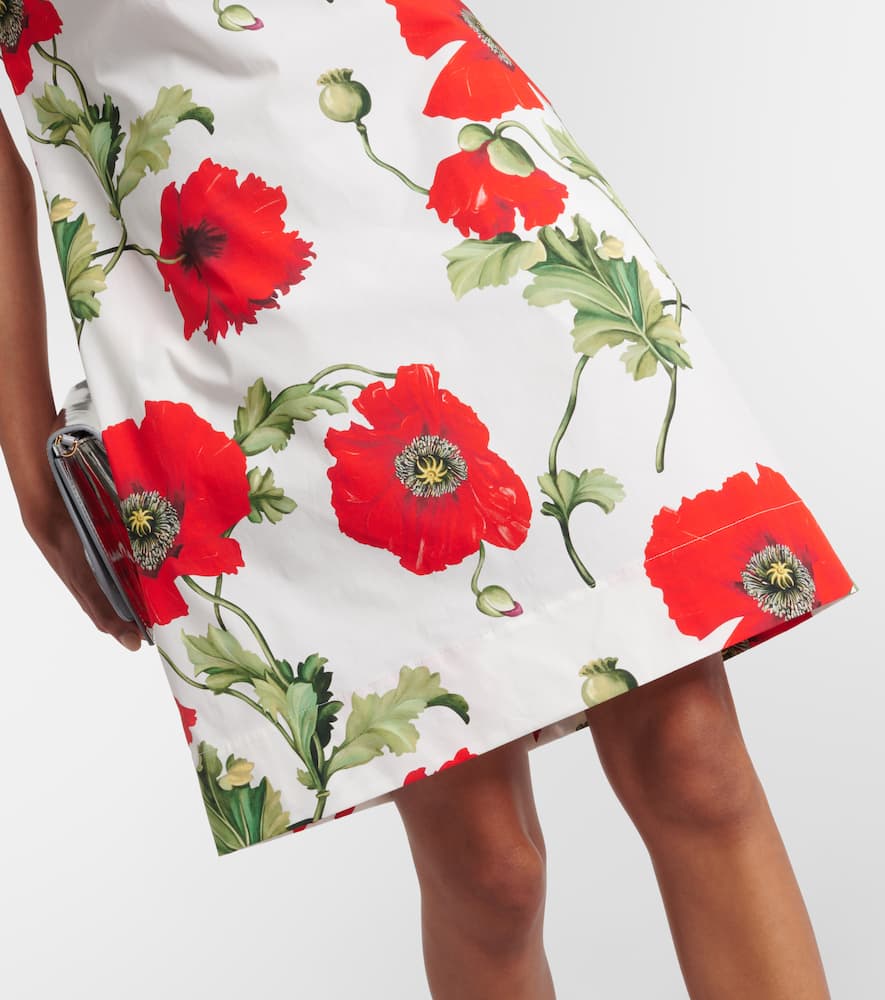 Floral cotton-blend minidress