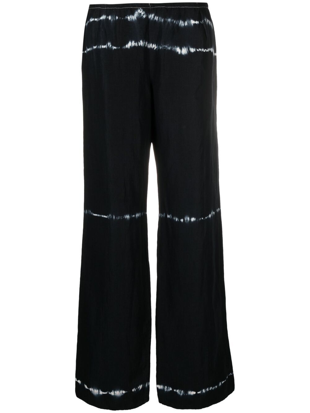 2000s tie-dye print wide-leg trousers - Blue