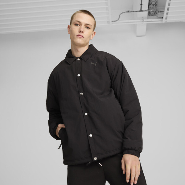 PUMA Men's Coach Jacket in Black