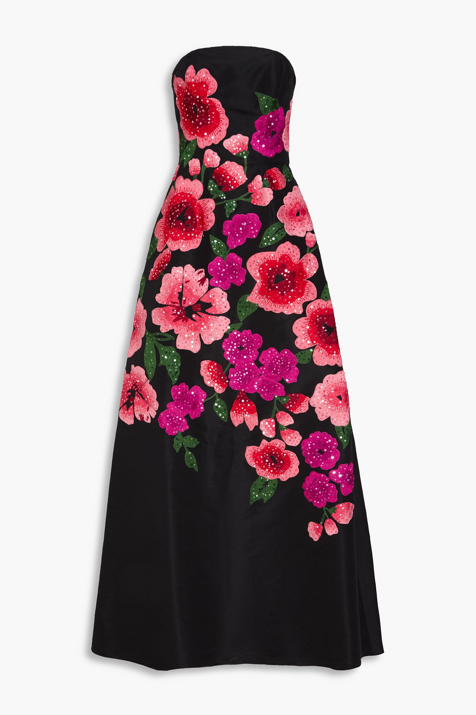 Strapless embellished silk-faille gown - Black - US 00
