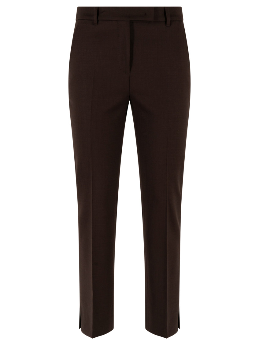 Straight-Leg And Mid-Rise Wool Tailored Trousers