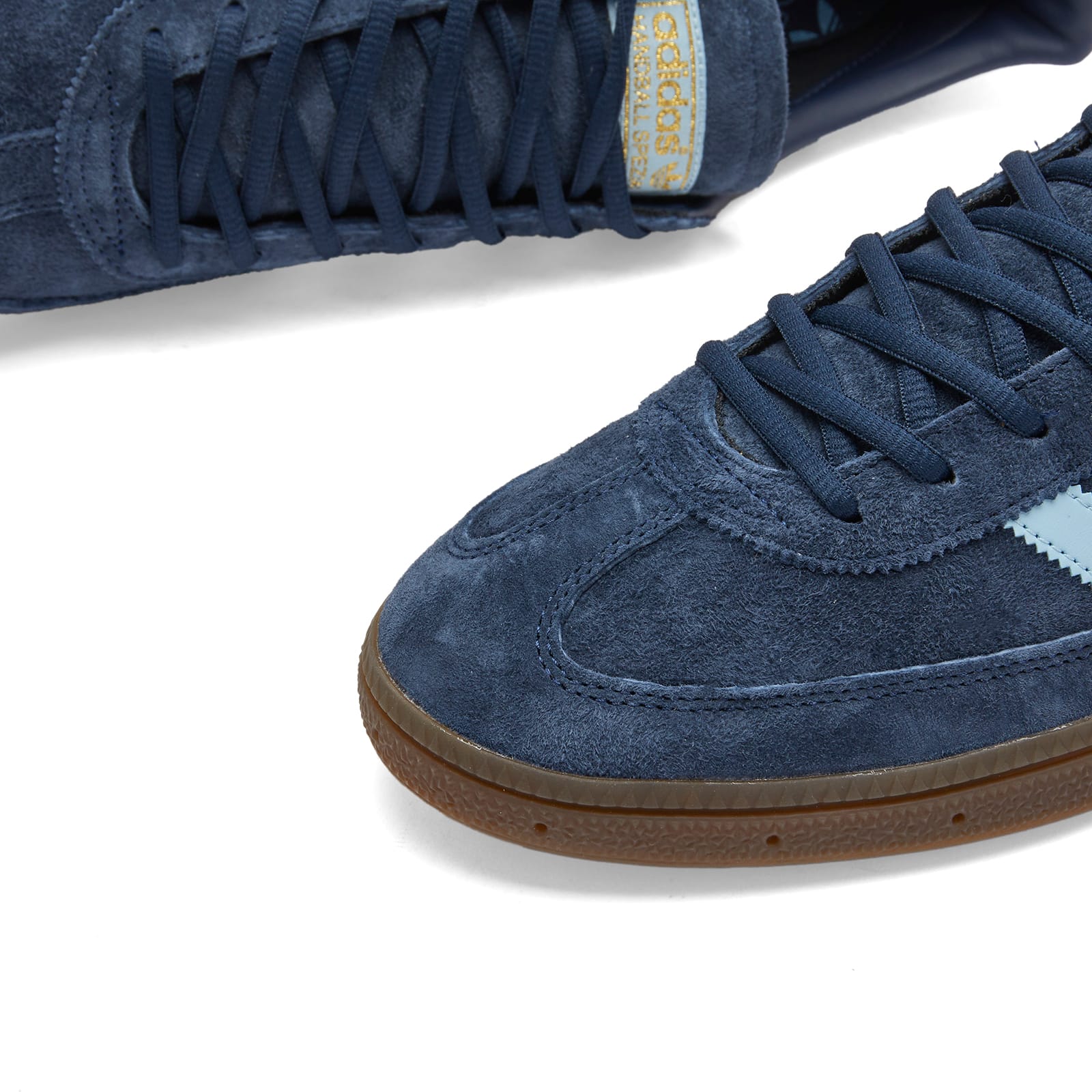 Handball Spezial Sneakers in Collegiate Navy/Sky/Gum, Size UK 9