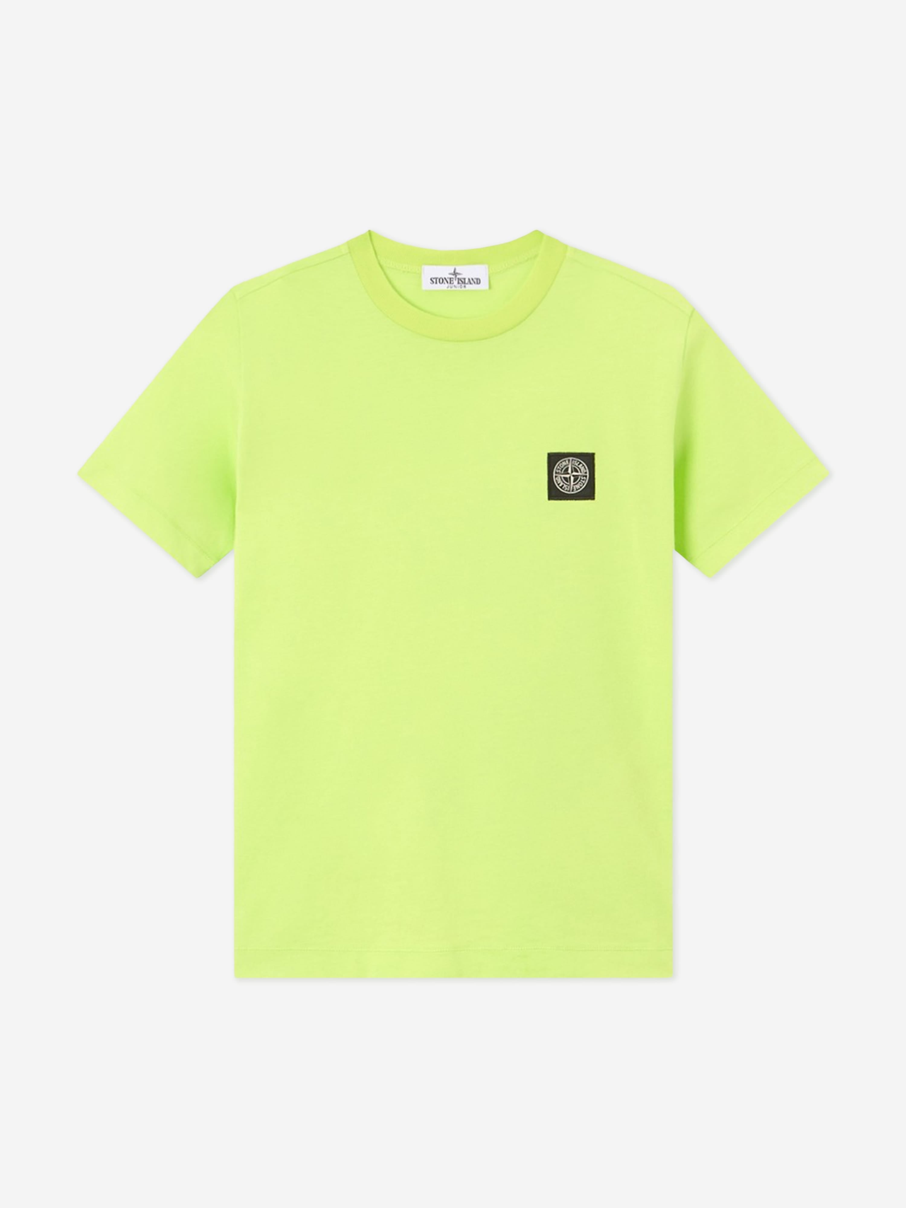 Stone Island Boys Compass Logo Patch T-Shirt in Green 10 Years By Childsplay Clothing