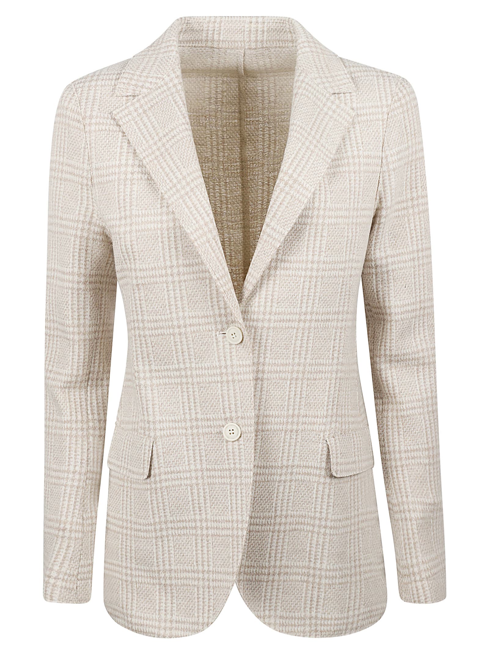 Prince-of-Wales-check blazer - Neutrals