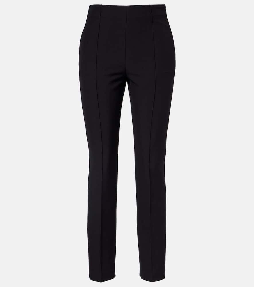 Crêpe slim pants