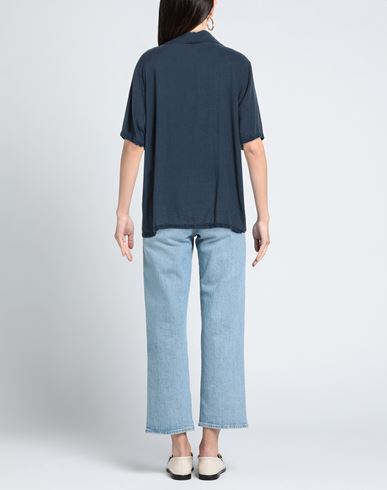 Woman Shirt Navy Size ONESIZE Linen, Viscose