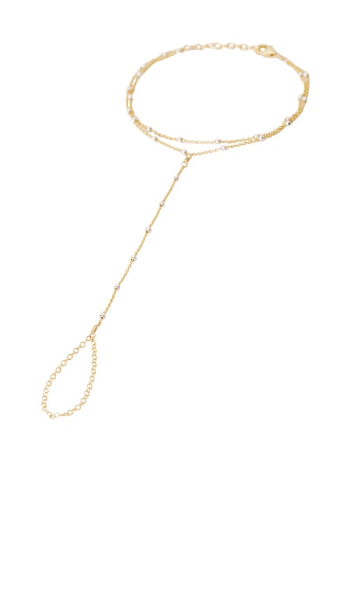NAiiA Lola Double Hand Chain in Gold.  a
