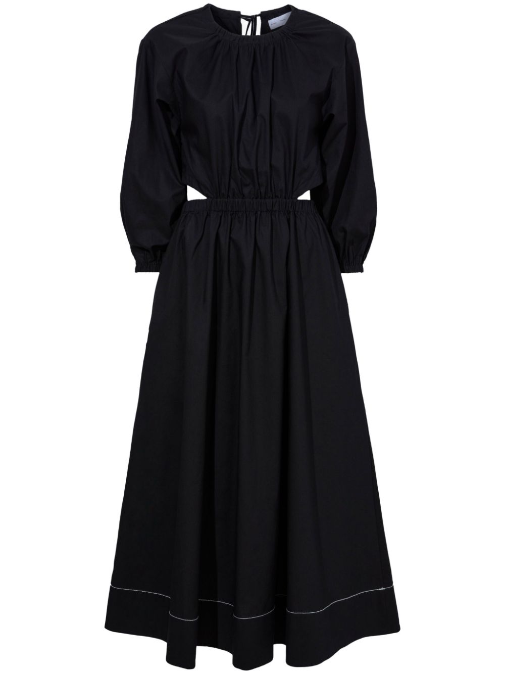 Nora backless poplin dress - Black