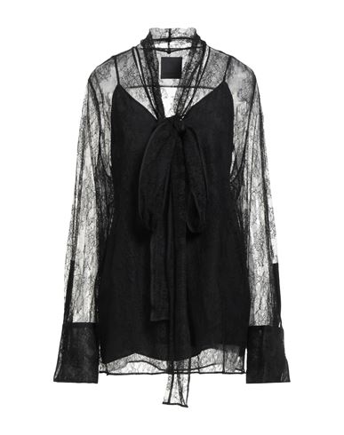 Woman Top Black Size 2 Acetate, Silk