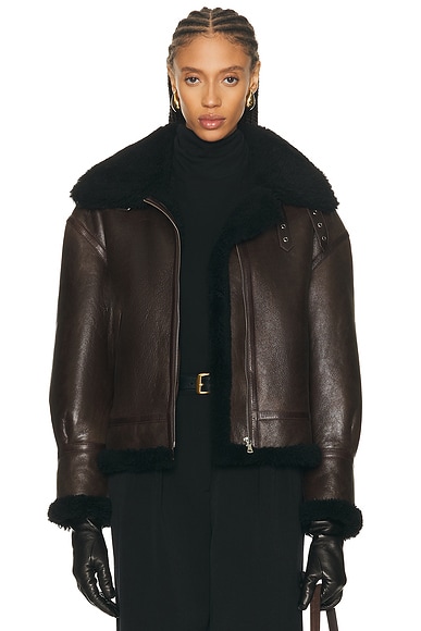 NOUR HAMMOUR Portia Jacket in Brown
