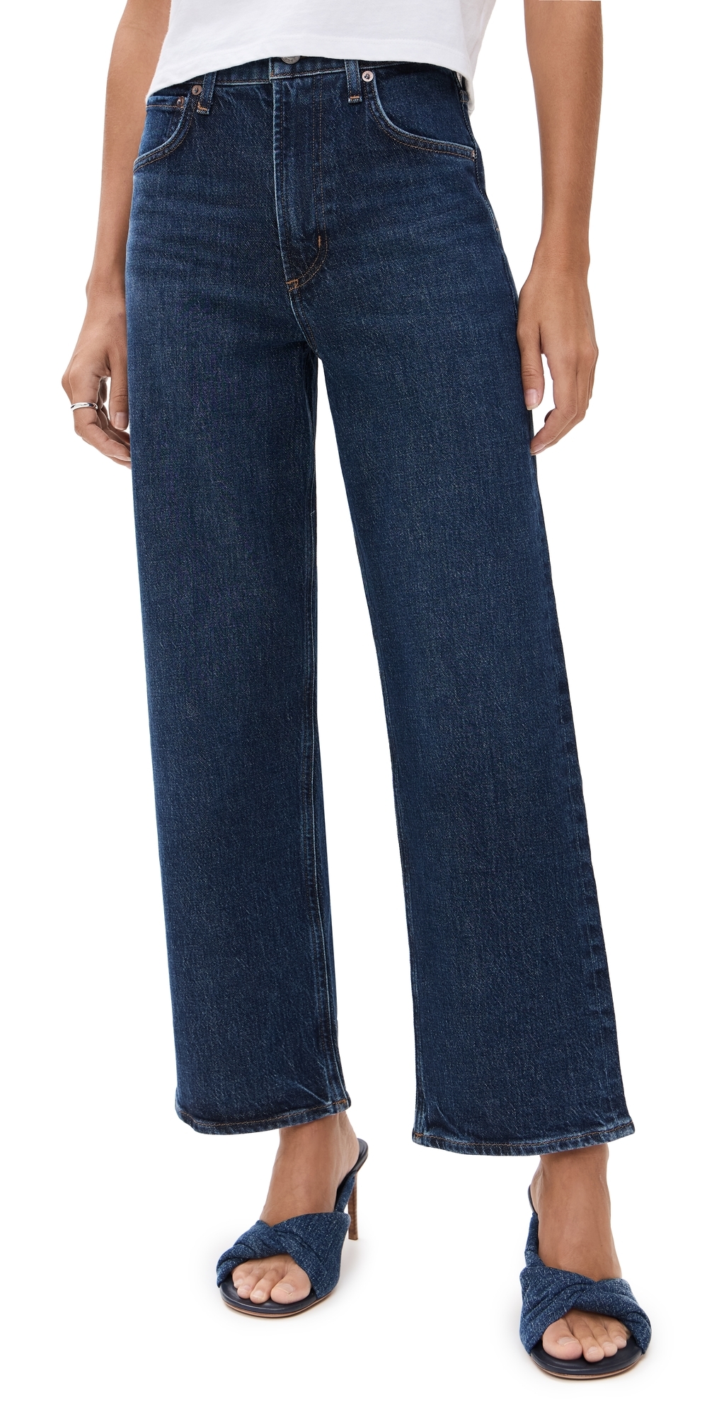 Ren: High Rise Wide Leg Jeans Echo