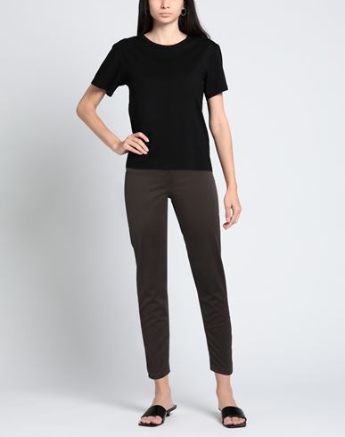 Woman Jeans Dark brown Size 8 Cotton, Elastane