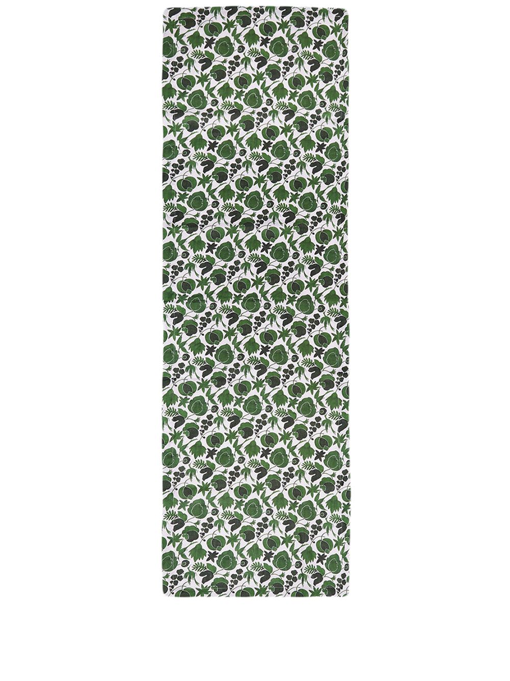 Wildbird-print linen runner - Green