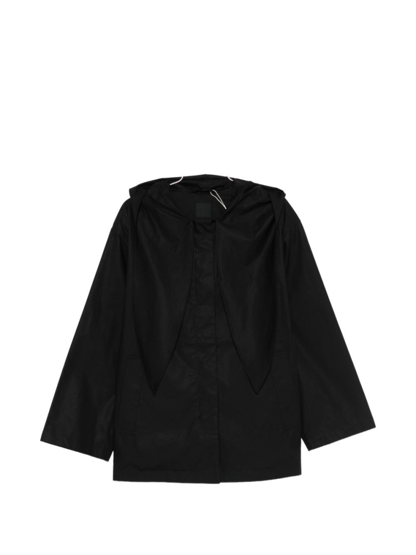 Cotton Scarfed Blouson Jacket