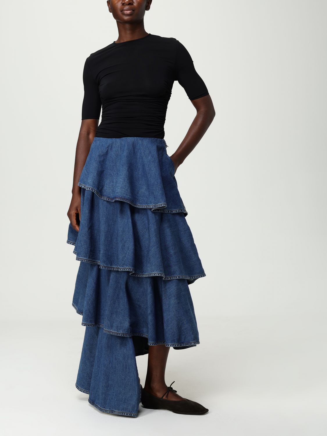 Skirt ALAÏA Woman color Blue