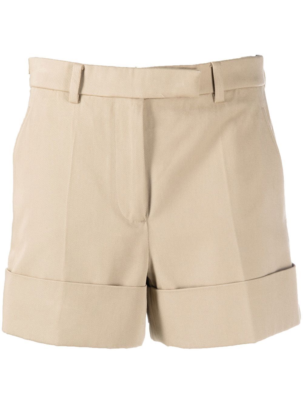 Grosgrain-loop tailored shorts - Neutrals