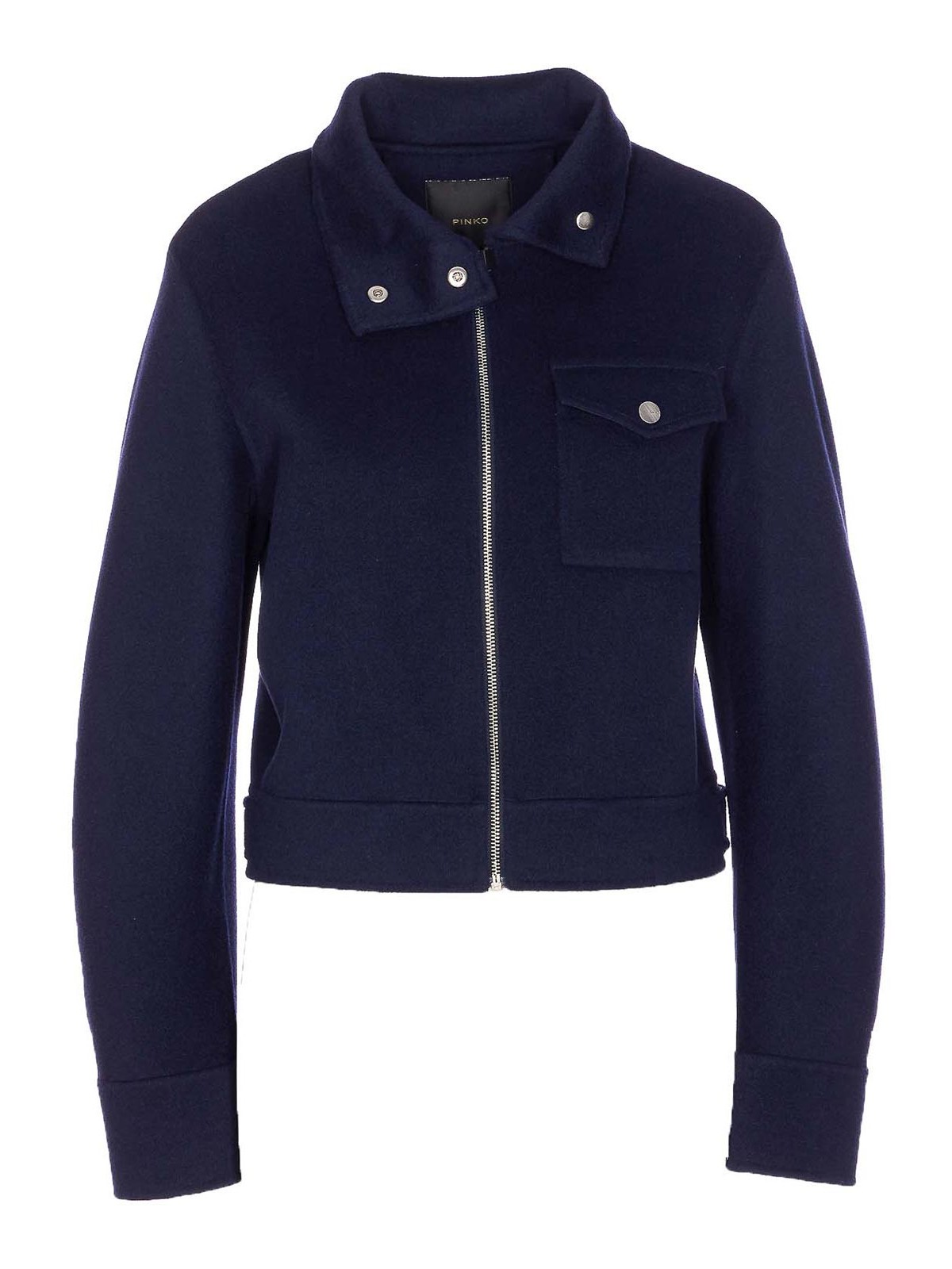 Blue Grissino Jacket Frontal Zip Closure