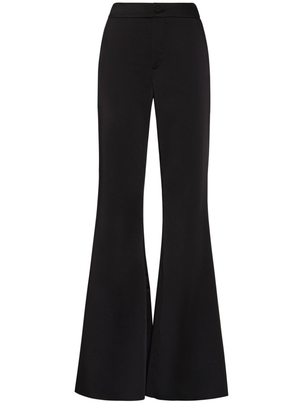 Flared satin trousers - Black