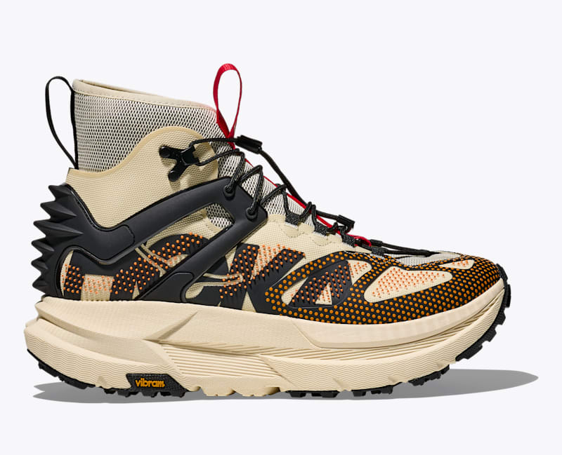 HOKA Mafate X Hike Hiking Shoes in Vintage Yellow/Black