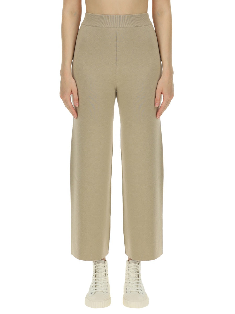 'Boke Flower' Embroidered Pants in Wool