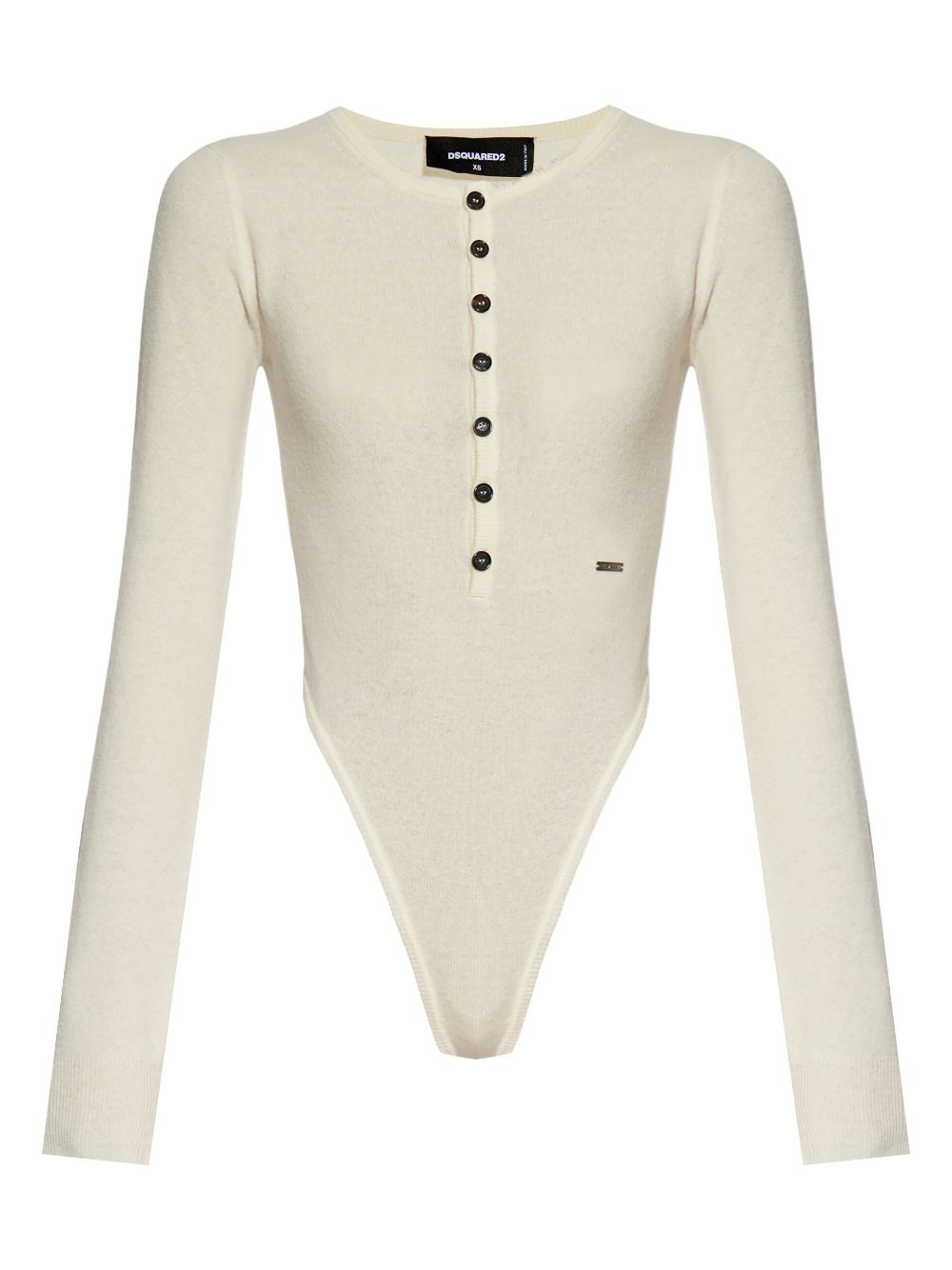 Button-up knitted bodysuit - Grey