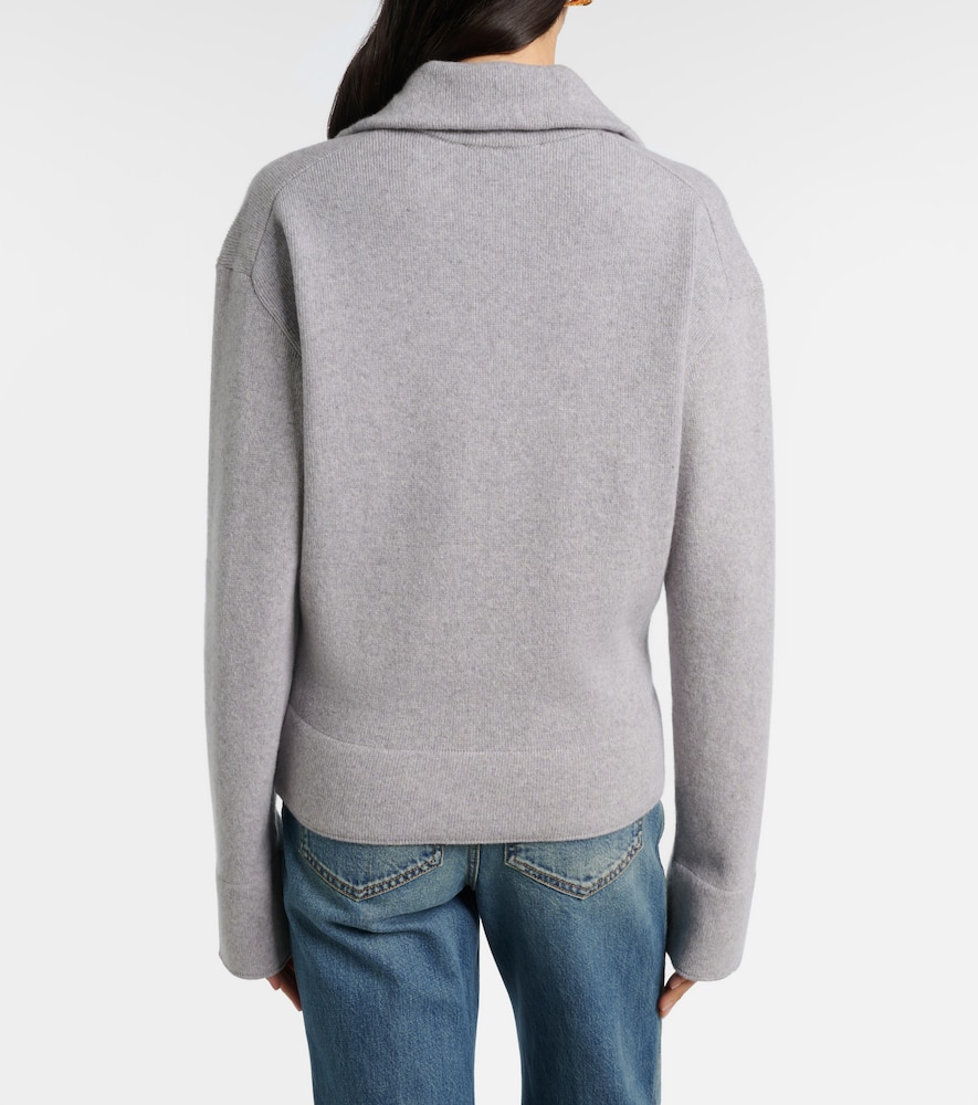 Wool and cashmere half-zip sweater