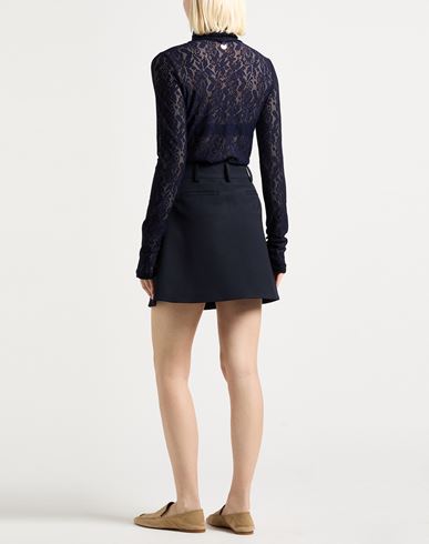 Woman Turtleneck Midnight blue Size 8 Nylon, Elastane