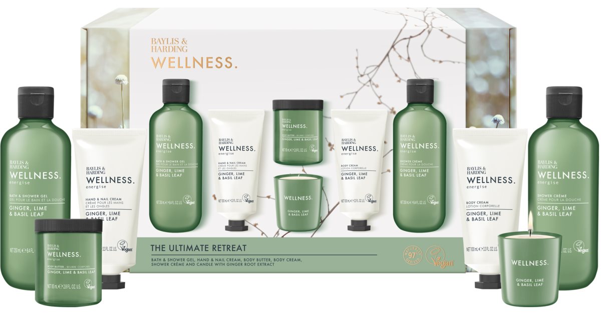 Baylis & Harding Wellness Energise Ginger, Lime & Basil Leaf — Care Set