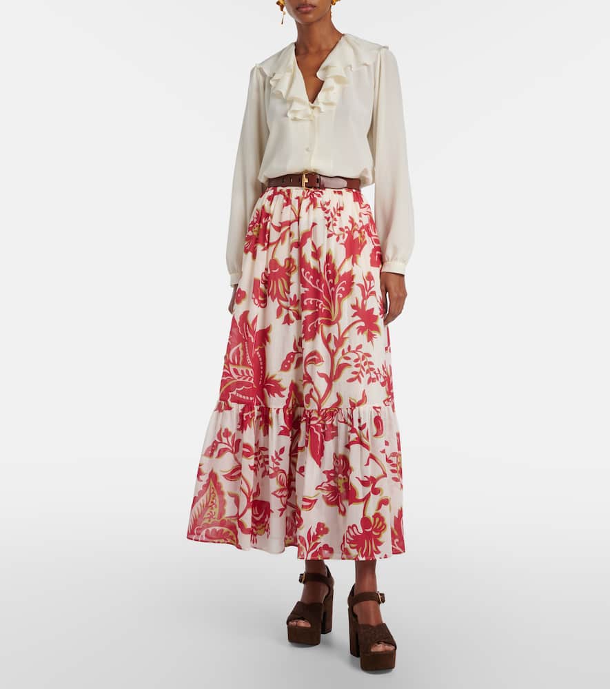 Paisley cotton maxi skirt