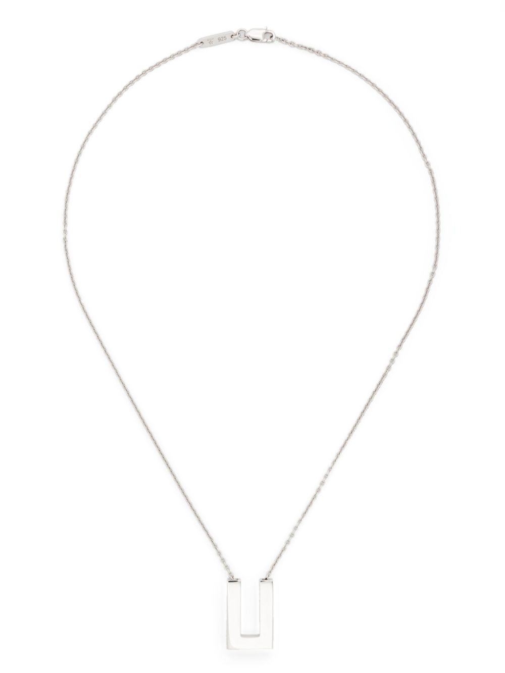 Square Pendant necklace - Silver