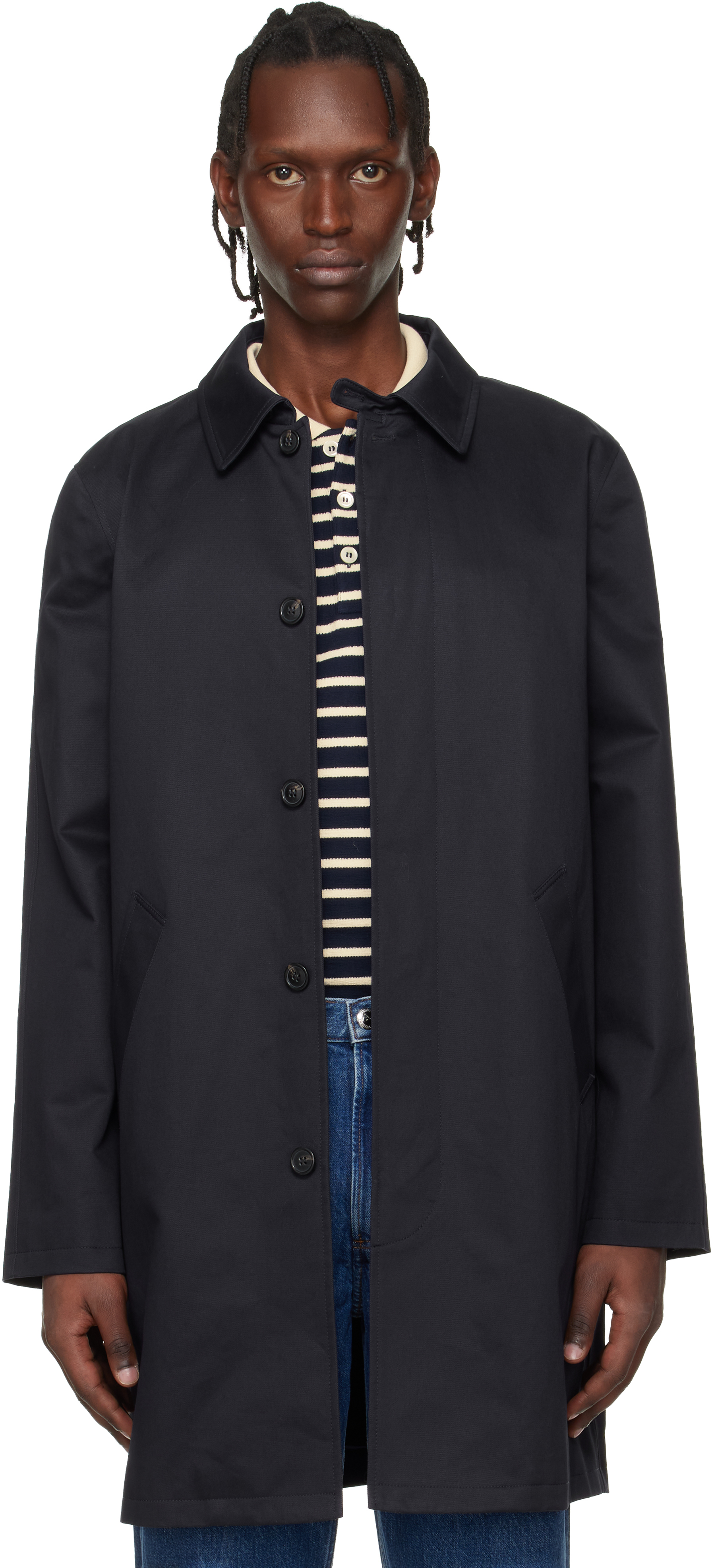 Navy Urban Mac Coat