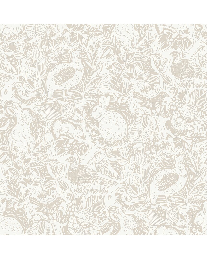 NuWallpaper Cream Terrene Peel & Stick Wallpaper