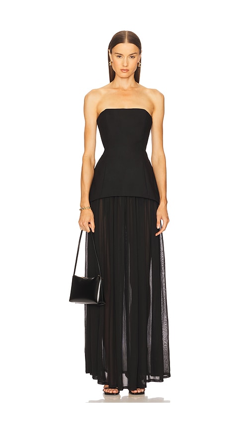 Michael Costello x REVOLVE Ruiz Maxi Dress in Black.  XS. Also in L, M, S