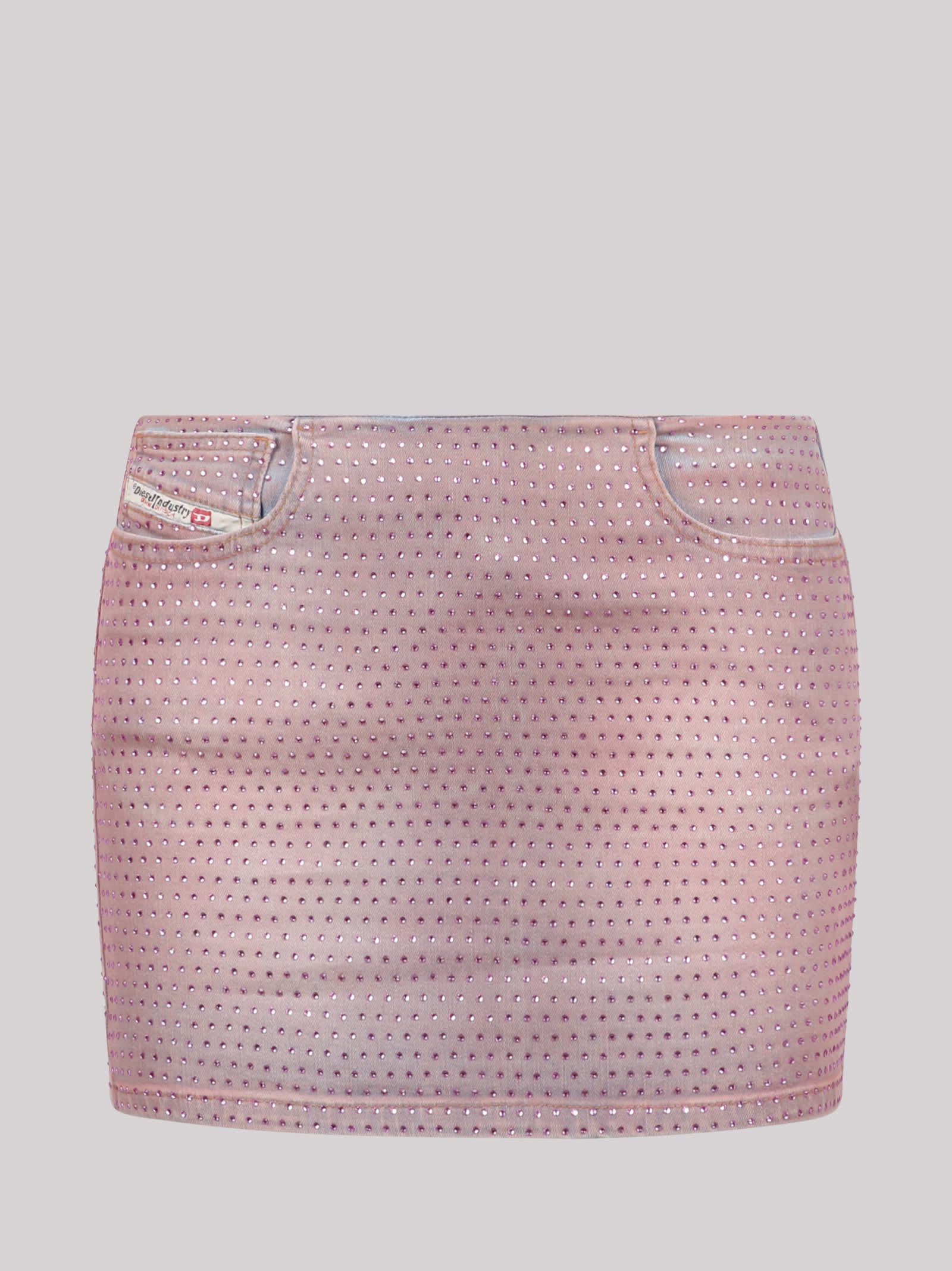 Rhinestone Denim Skirt