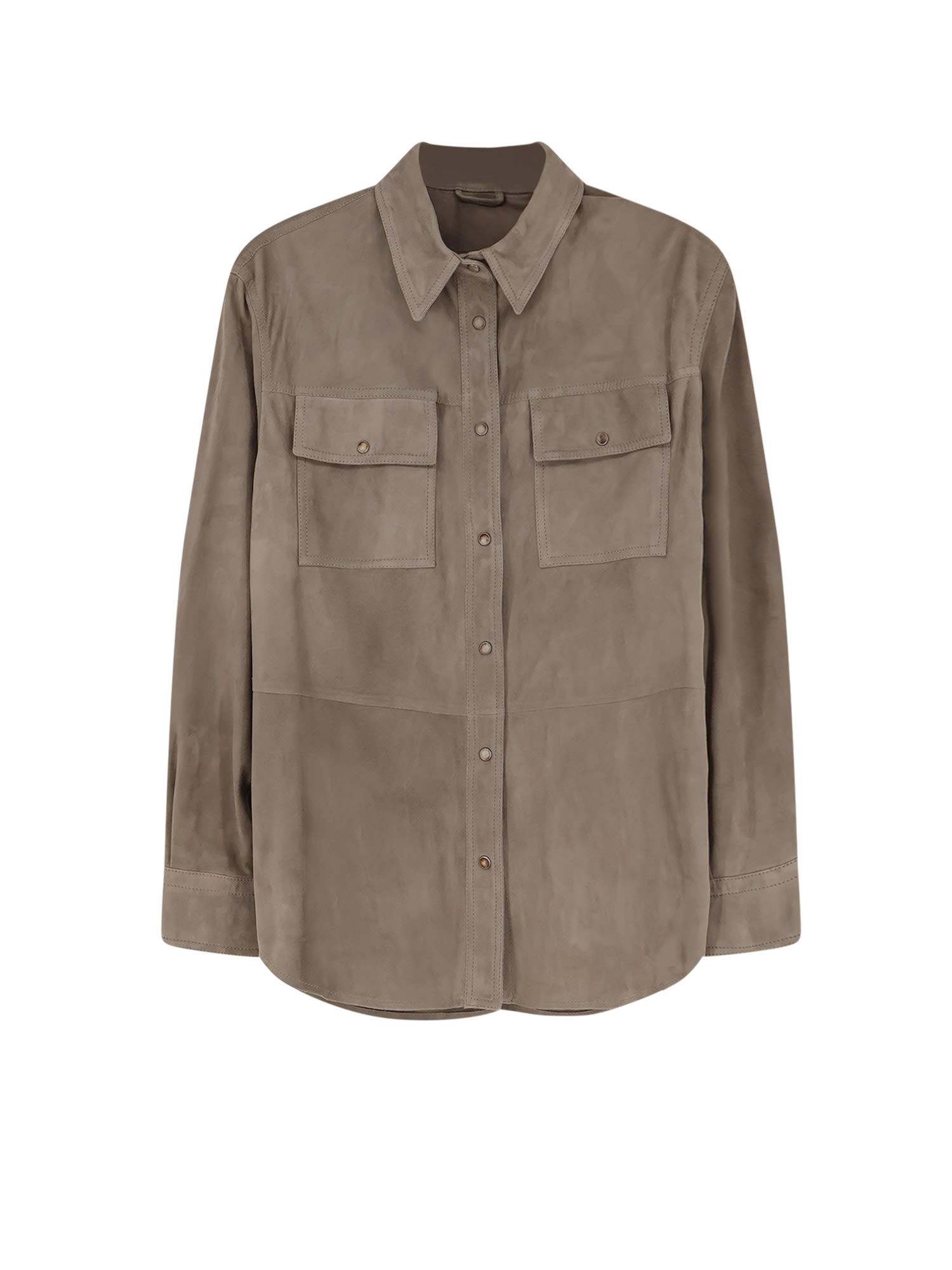 Leather Shirt With Pocket