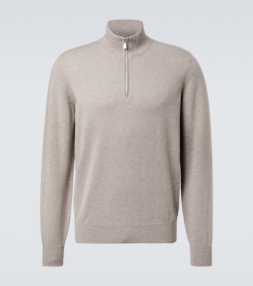 Cashmere half-zip sweater