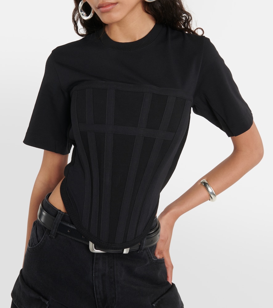 Corset cotton jersey T-shirt