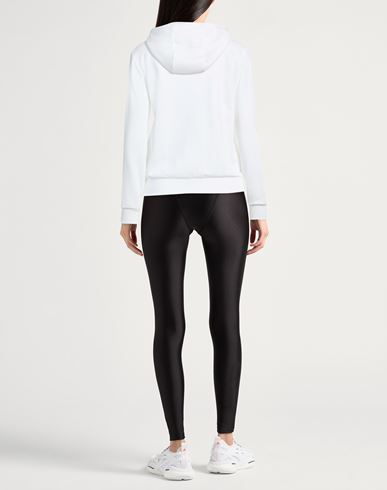 Woman Sweatshirt White Size L Cotton, Polyester