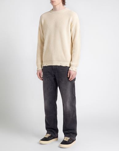 Man Sweater Cream Size L Cotton