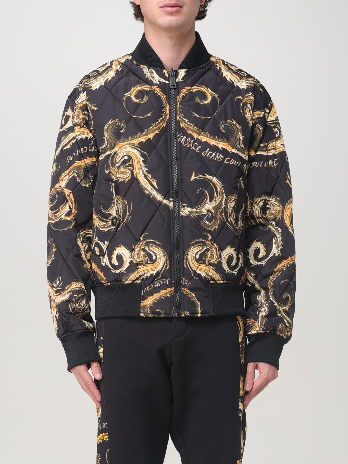 Reversible padded bomber jacket - Black