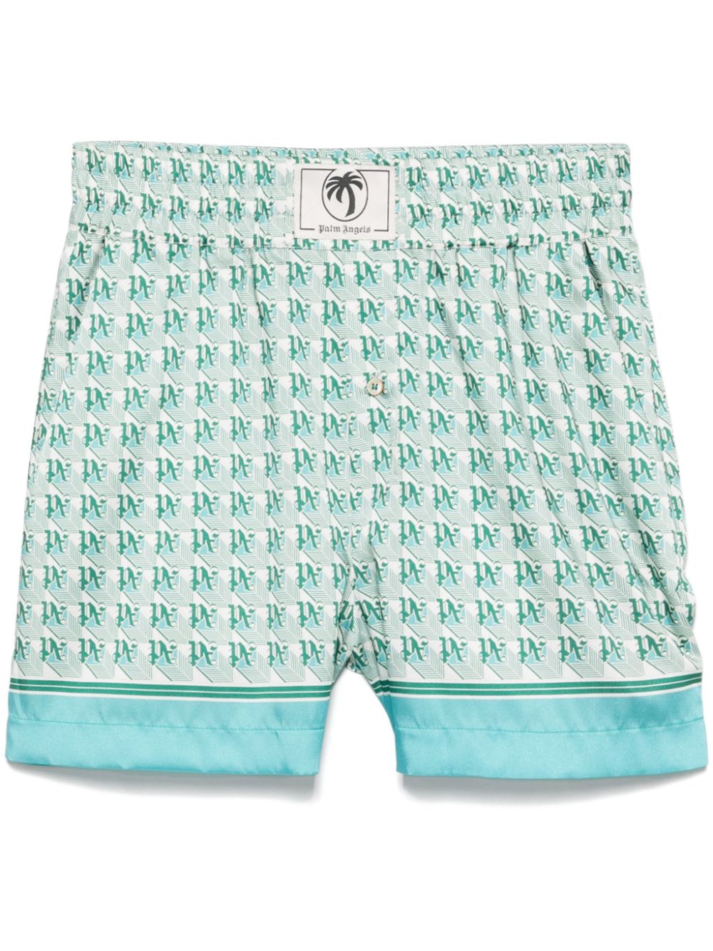 Monogram-print shorts - Green