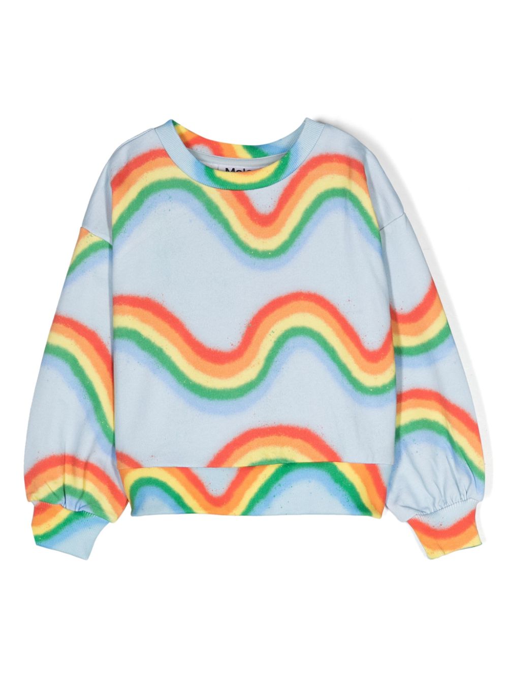 Miki rainbow-print sweatshirt - Blue