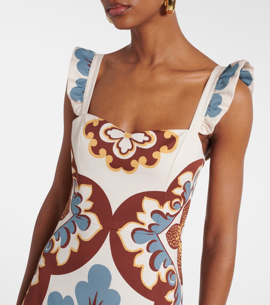 Gingerbread cotton-blend midi dress