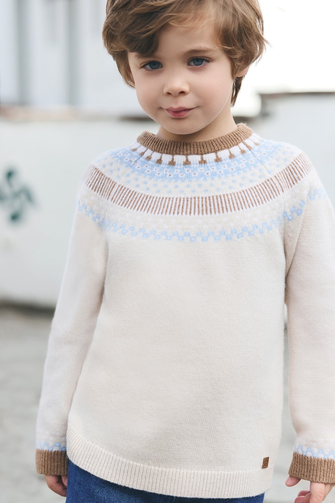 Wool jacquard sweater