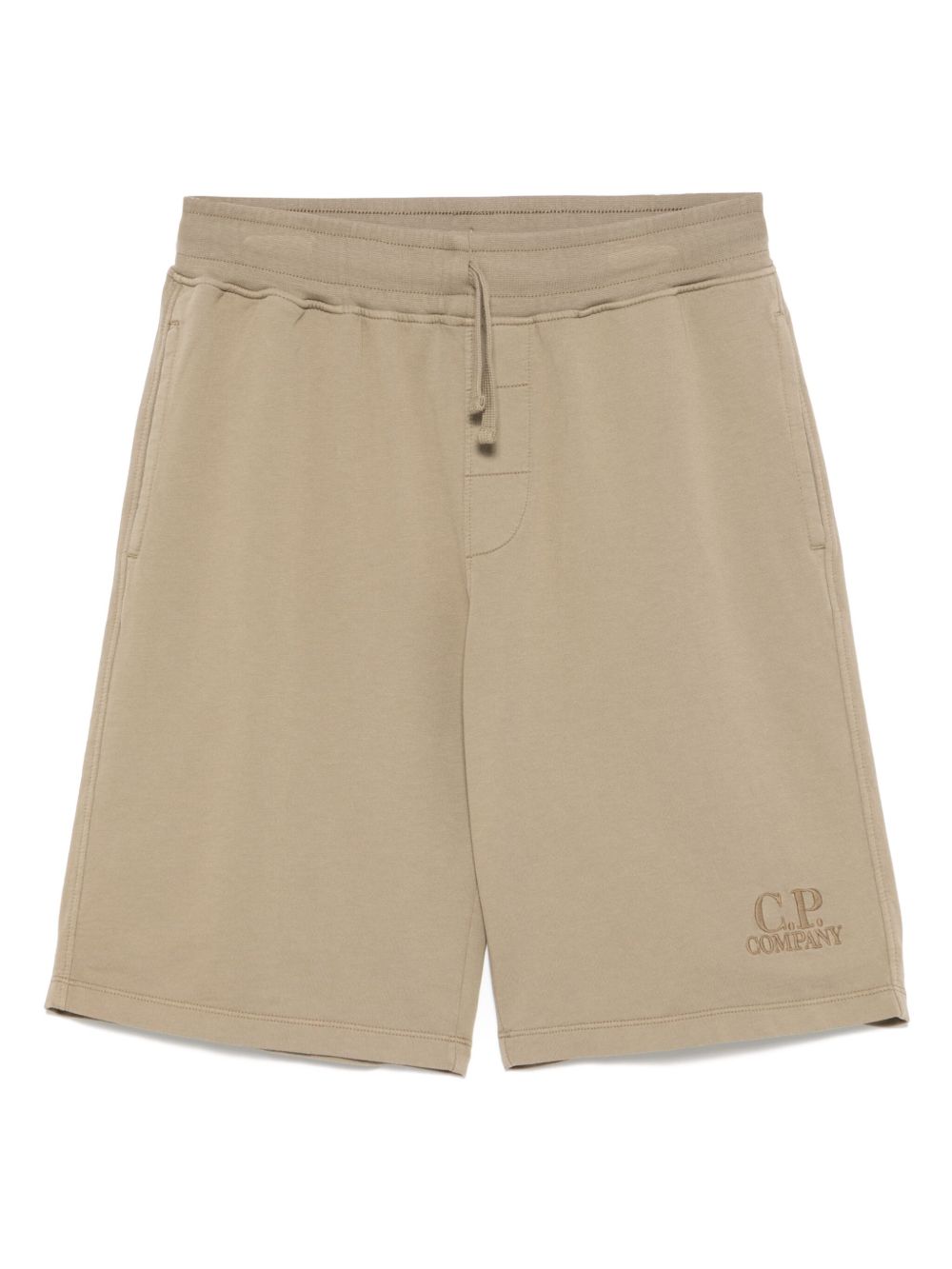 C.P. Company Kids logo-embroidered shorts - Green