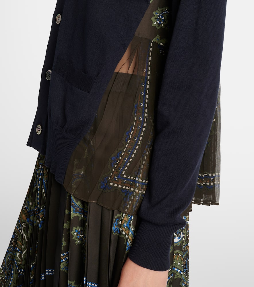 Paneled cardigan