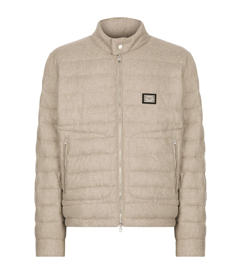 Cashmere-Blend Quilted Jacket