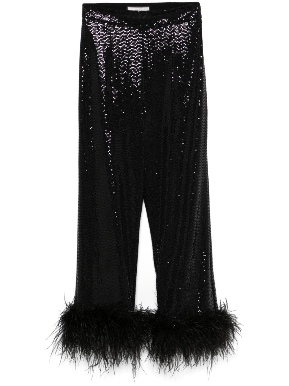 Sequinned trousers - Black